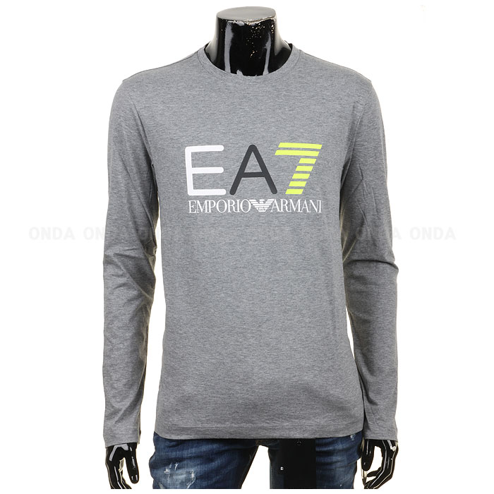 EA7 엠포리오알마니 로고 크루넥 티셔츠 그레이 3YPTF6 PJ78Z 3905 국내배송