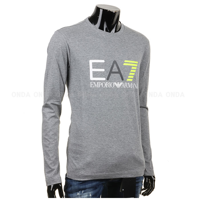 EA7 엠포리오알마니 로고 크루넥 티셔츠 그레이 3YPTF6 PJ78Z 3905 국내배송