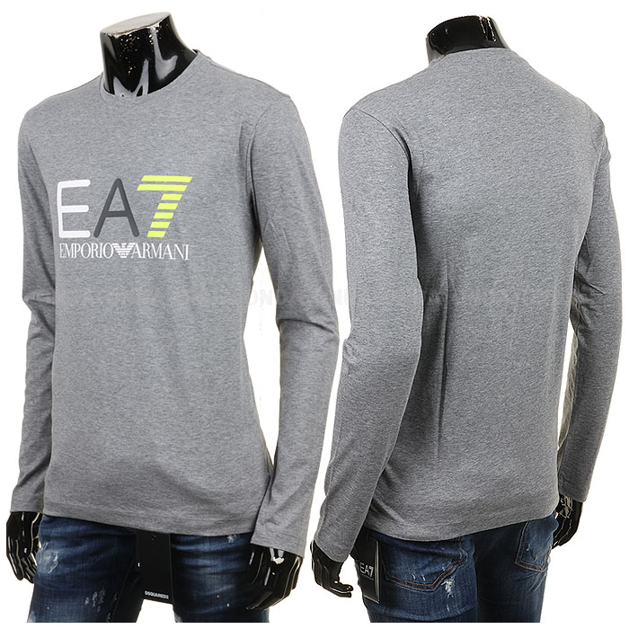 EA7 엠포리오알마니 로고 크루넥 티셔츠 그레이 3YPTF6 PJ78Z 3905 국내배송